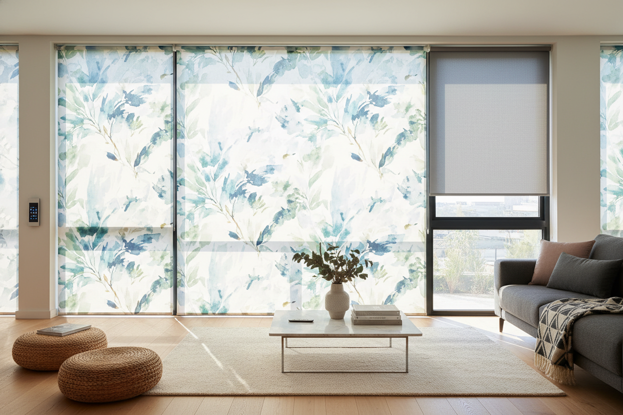Why I Treat a Custom Printed Roller Shade Like Removable Wallpaper