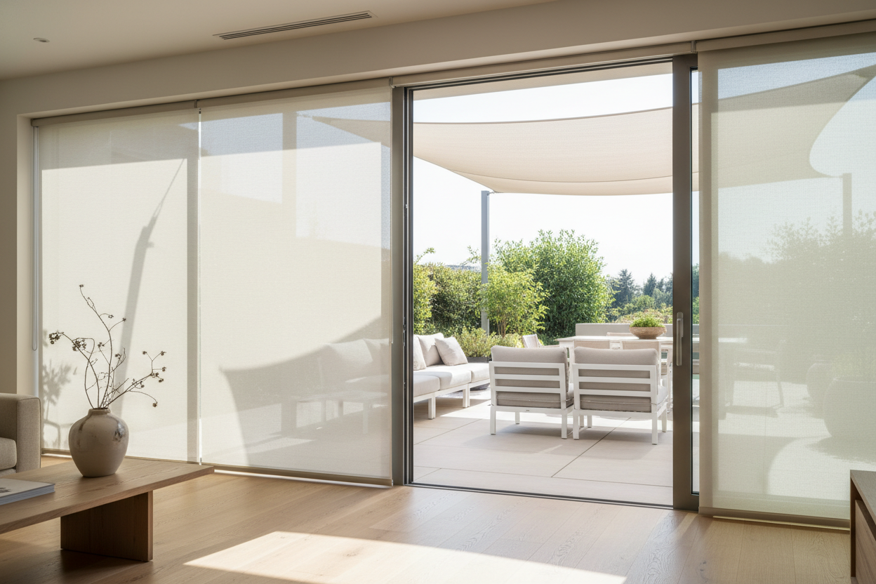 Why I Swapped Heavy Canvas Drapes for Solar Shades for Patio Spaces