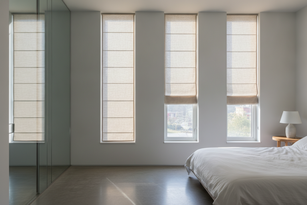 Stop Using Privacy Film. 12 Inch Window Shades Look Infinitely Better