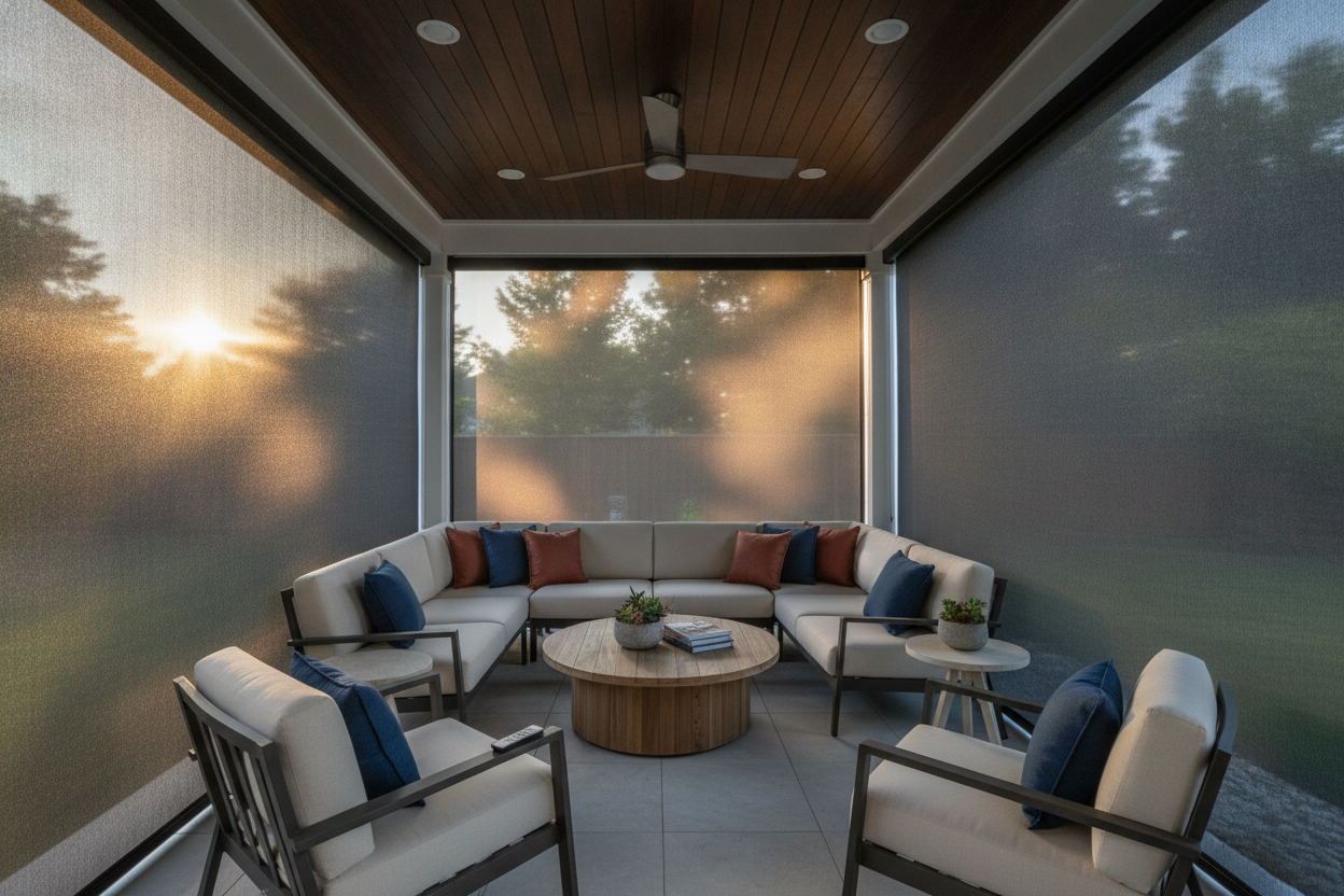 I Fixed My Unusable Patio With Exterior Shades for Porch Glare