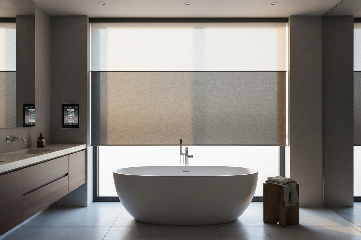 Stop Reaching Over the Tub: Motorized Blinds Top Down Bottom Up