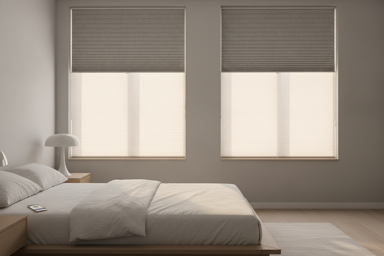 Stop Hanging Double Rods: Try Motorized Day Night Cellular Shades Instead