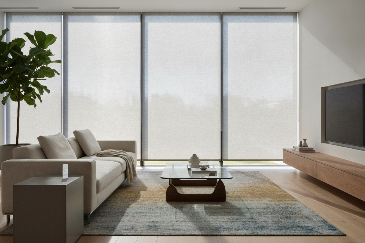 Fading Rugs and TV Glare: Why You Actually Need Electric Solar Shades