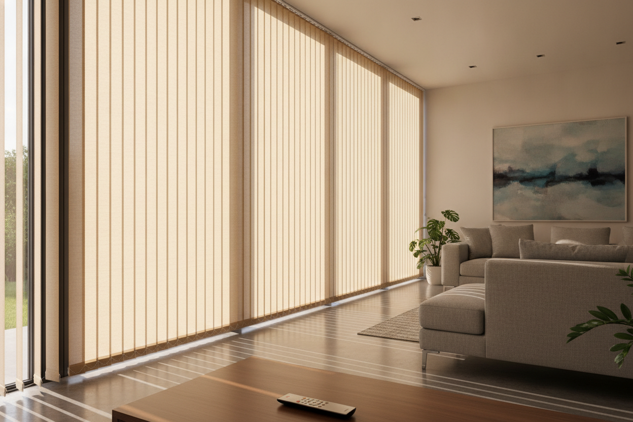 How Motorised Vertical Blinds Fixed My Awkward Sliding Glass Doors