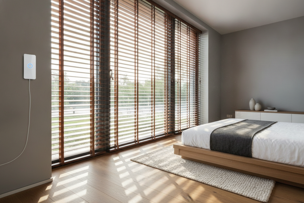 The Heavy Truth: Why Wide Windows Need Motorized Wood Blinds