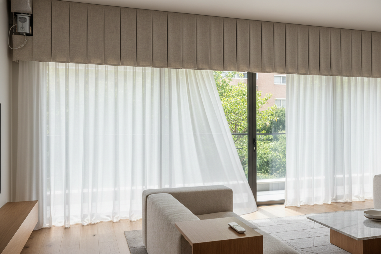 Why I Hide Every Automatic Blind Motor Behind a Custom Valance