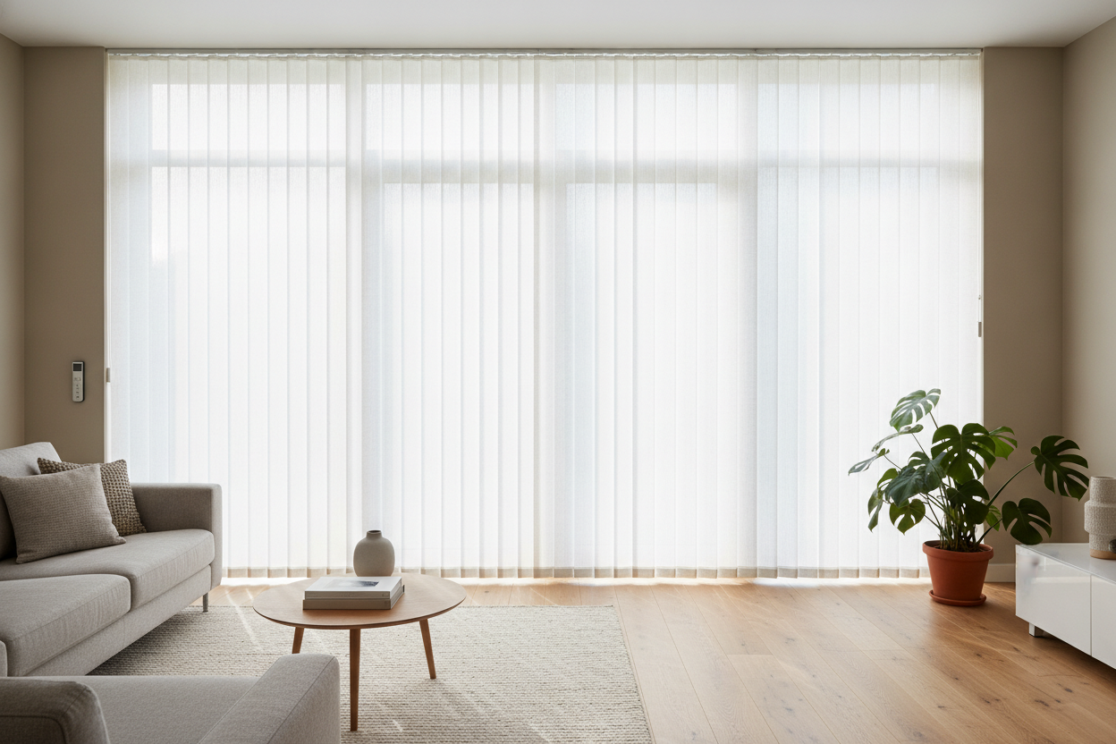 Custom Drapes vs. Sheer Fabric Vertical Blinds: What I Use on Patio Doors