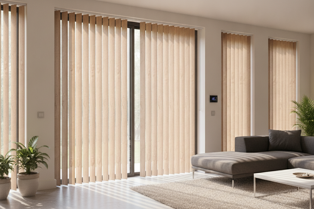 The Faux Wood Upgrade Windows With Vertical Blinds Desperately Need