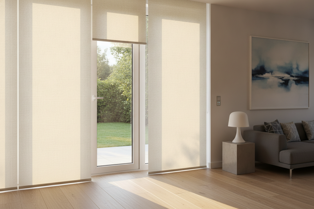 Your Glass Doors Look Cold (And Why You Need Cloth Door Blinds)