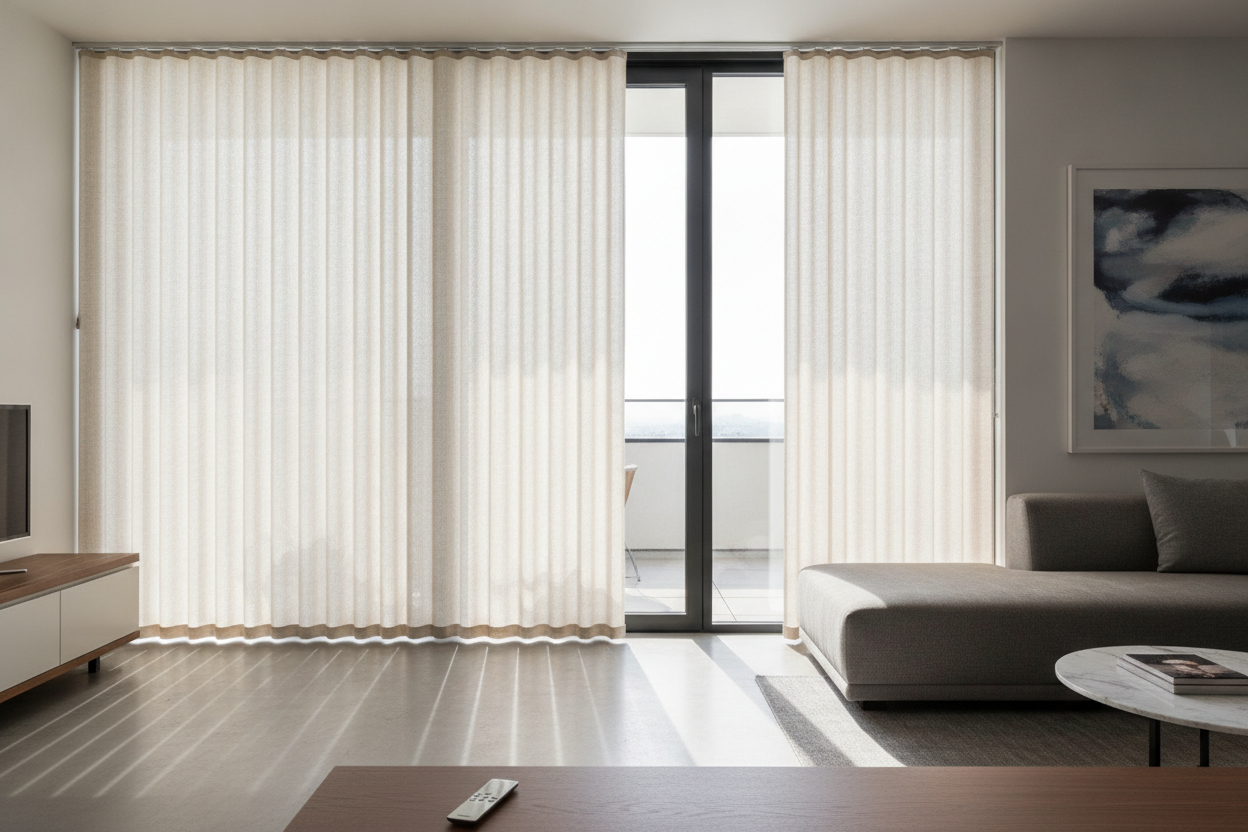 How Linen Vertical Blinds Finally Fixed My 'Ugly Patio Door' Problem
