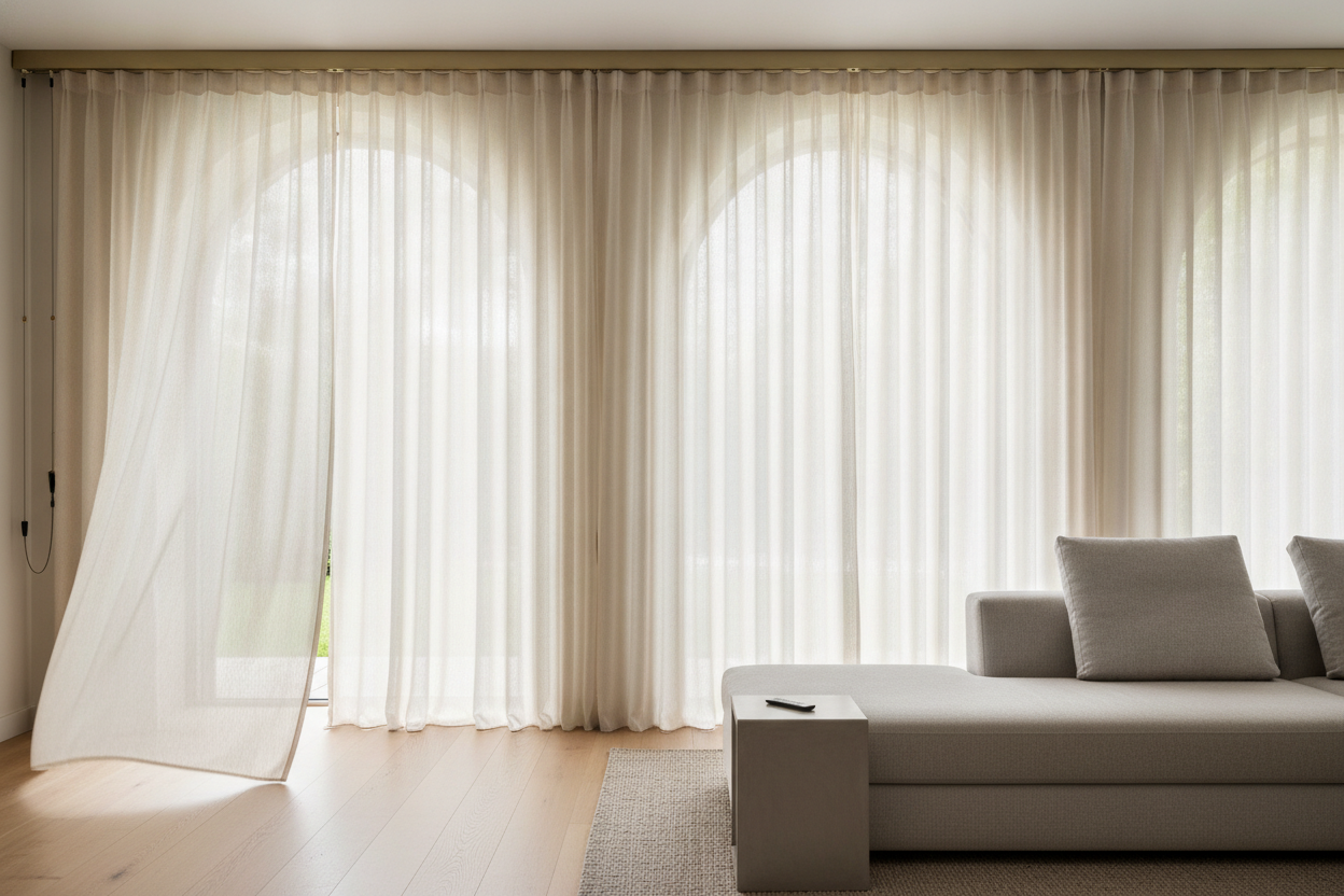 I Struggled With Arched Windows Curtains Until I Tried This Hardware Trick