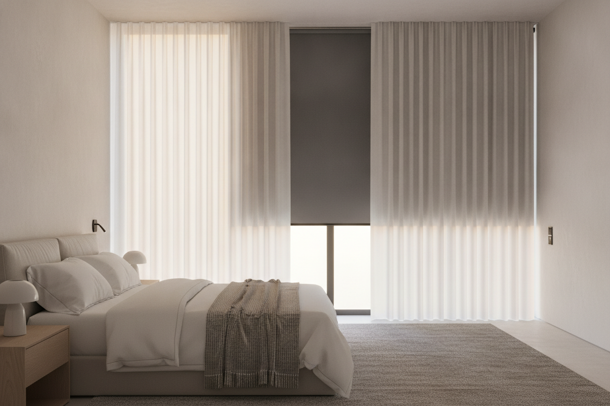 Are Blackout Blinds and Curtains Together Just Too Much Fabric?