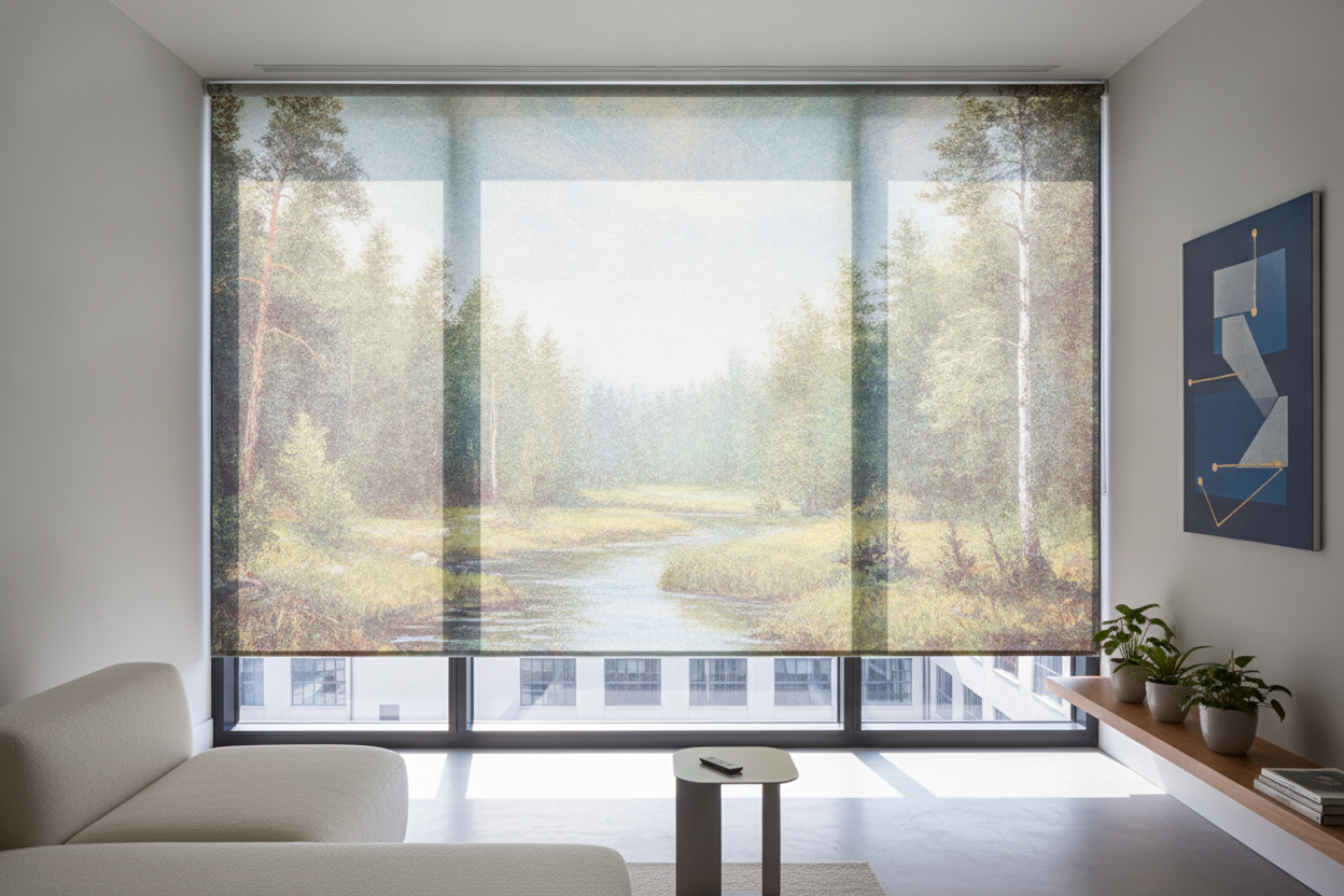 Why I Hid My Worst Window View Behind Custom Image Shades