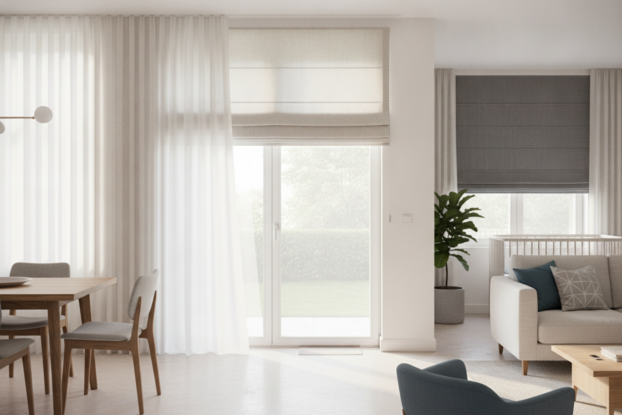 How to Hang a Roman Blind for Door Privacy (And Stop the Clanking)
