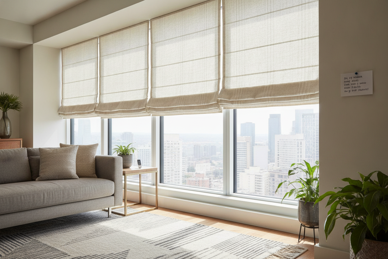 I Styled Affordable Roman Shades to Look Like a Custom Splurge
