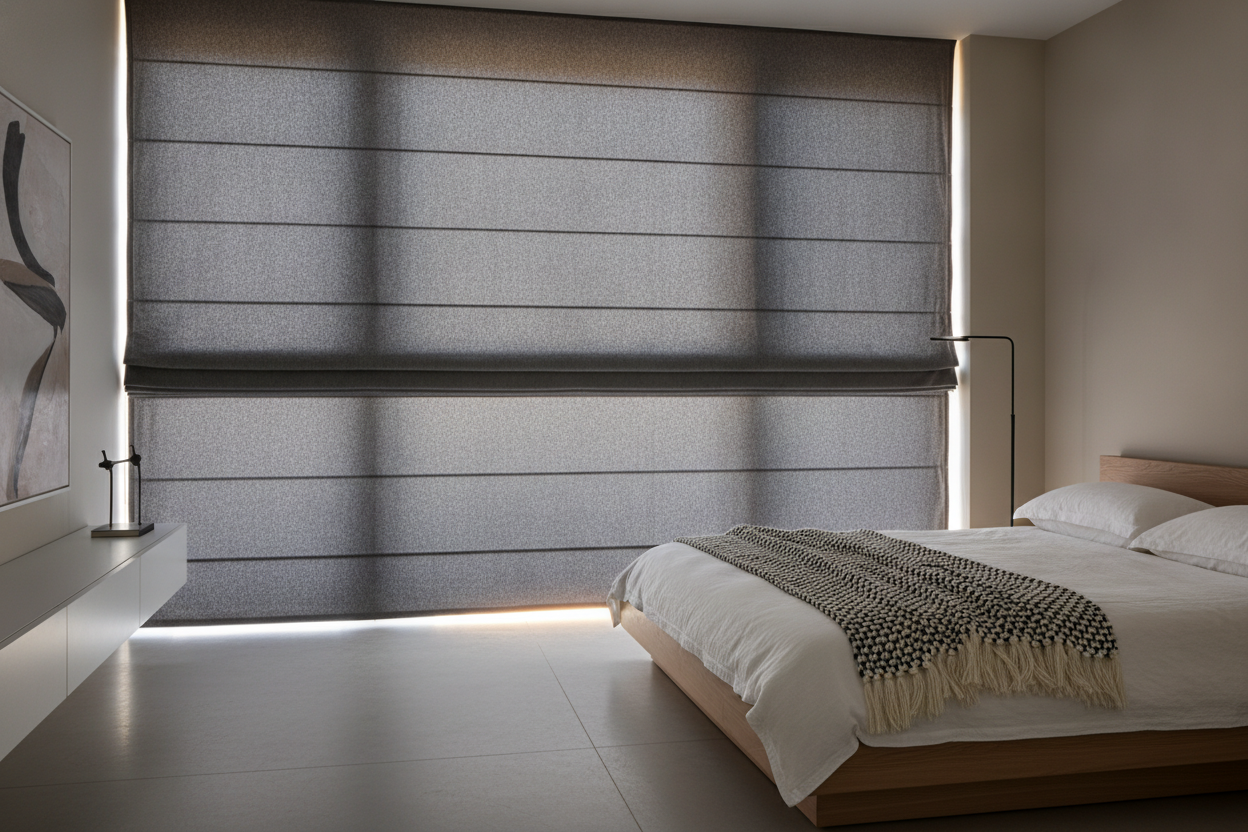 Why I Finally Caved and Bought Blackout Fabric Roman Shades