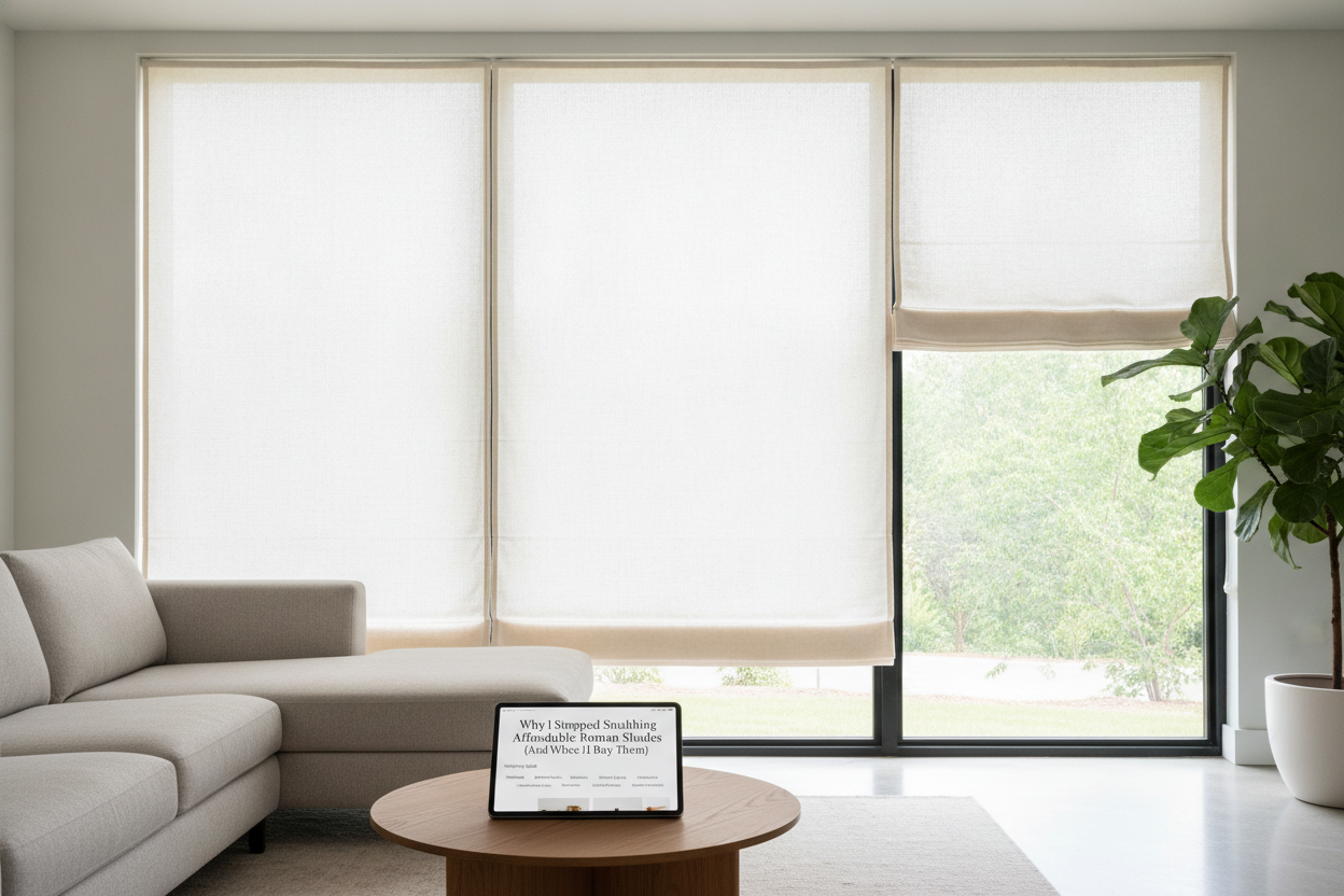 Why I Stopped Snubbing Affordable Roman Shades (And Where I Buy Them)