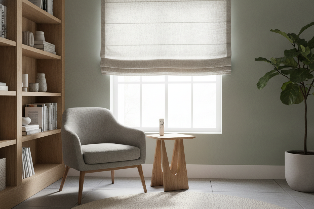 Why I Always Specify Roman Blinds for Small Windows (Instead of Drapes)