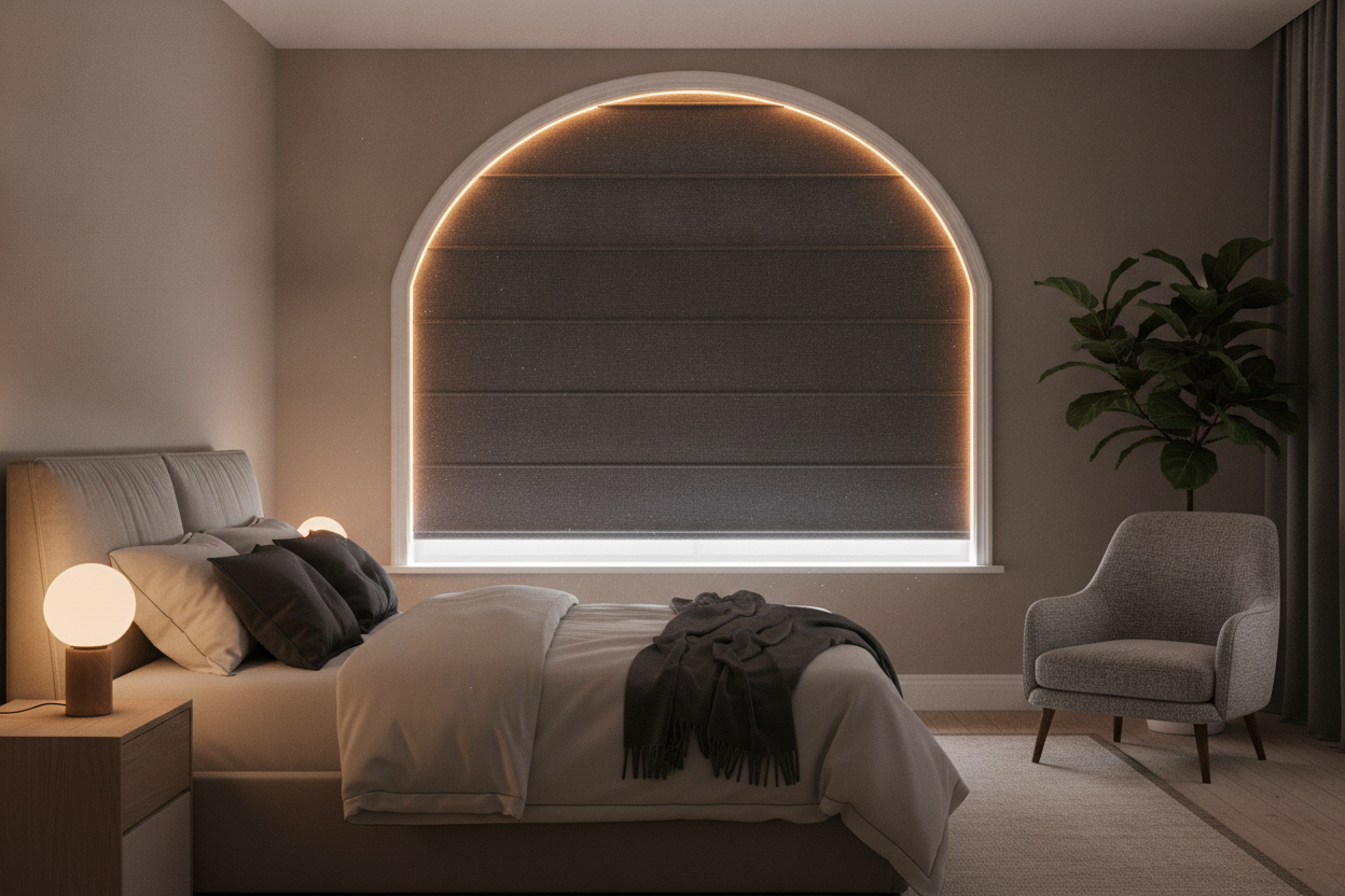 Why Your Room Darkening Roman Shades Still Let in a Halo of Light
