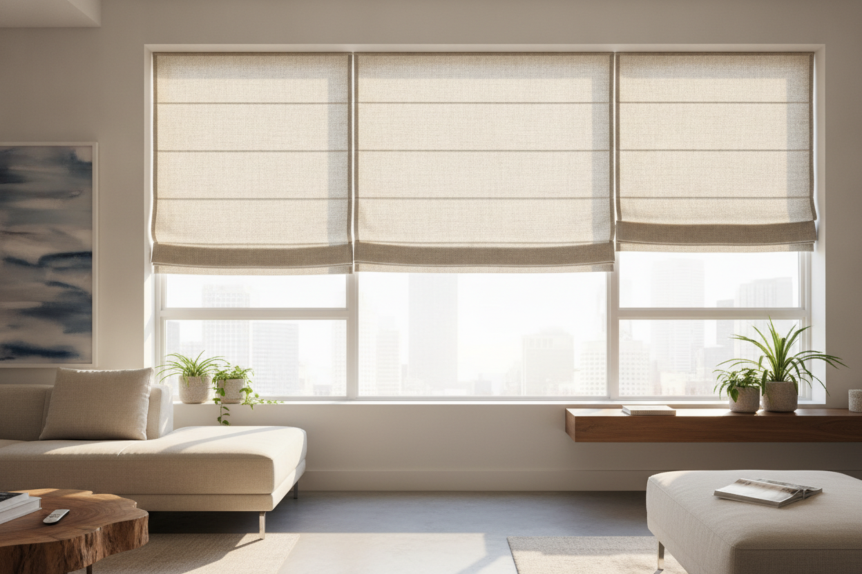 Stop Matching Windows: How to Mix Roller Shades, Roman Blinds & Drapes