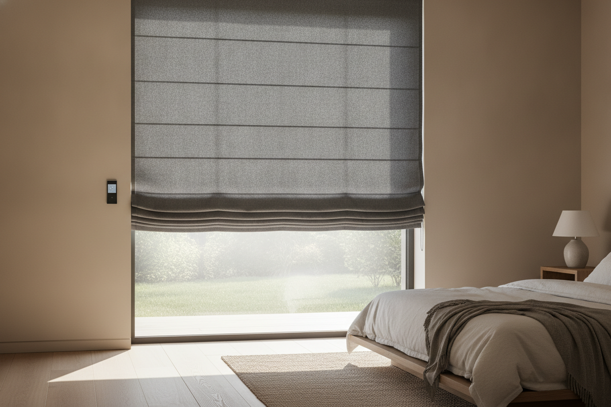 I Finally Figured Out How to Make a Roman Blackout Shade Drape Softly