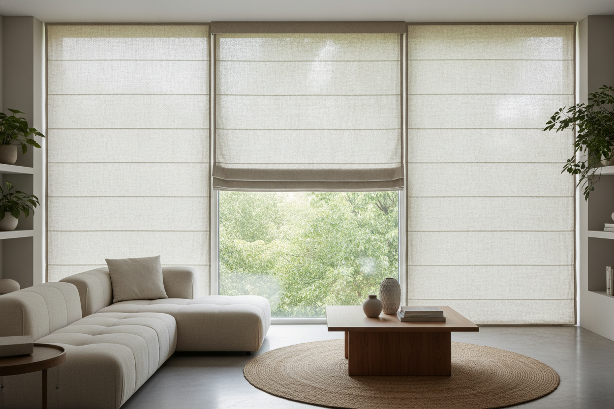 The Truth About Roman Shades: Natural Fiber vs. Synthetics