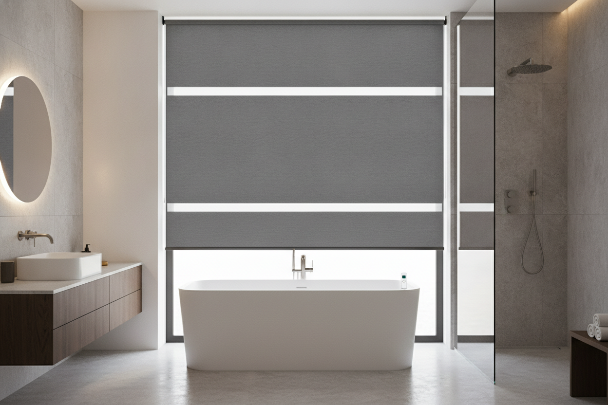 Why I Put a Vinyl Roller Blind in My High-End Bathroom Remodel