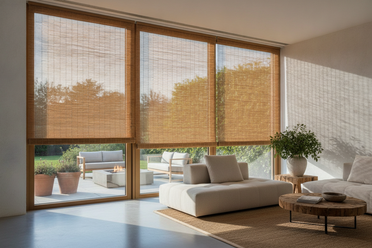Why I Chose Exterior Wood Shades Over Plastic Patio Screens