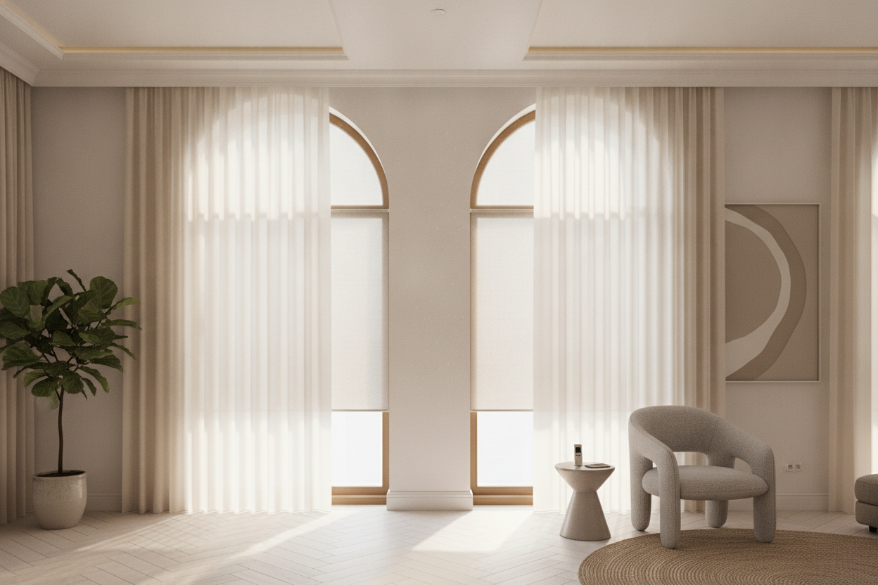 Stop Covering the Curve: How I Style Arched Window Blinds