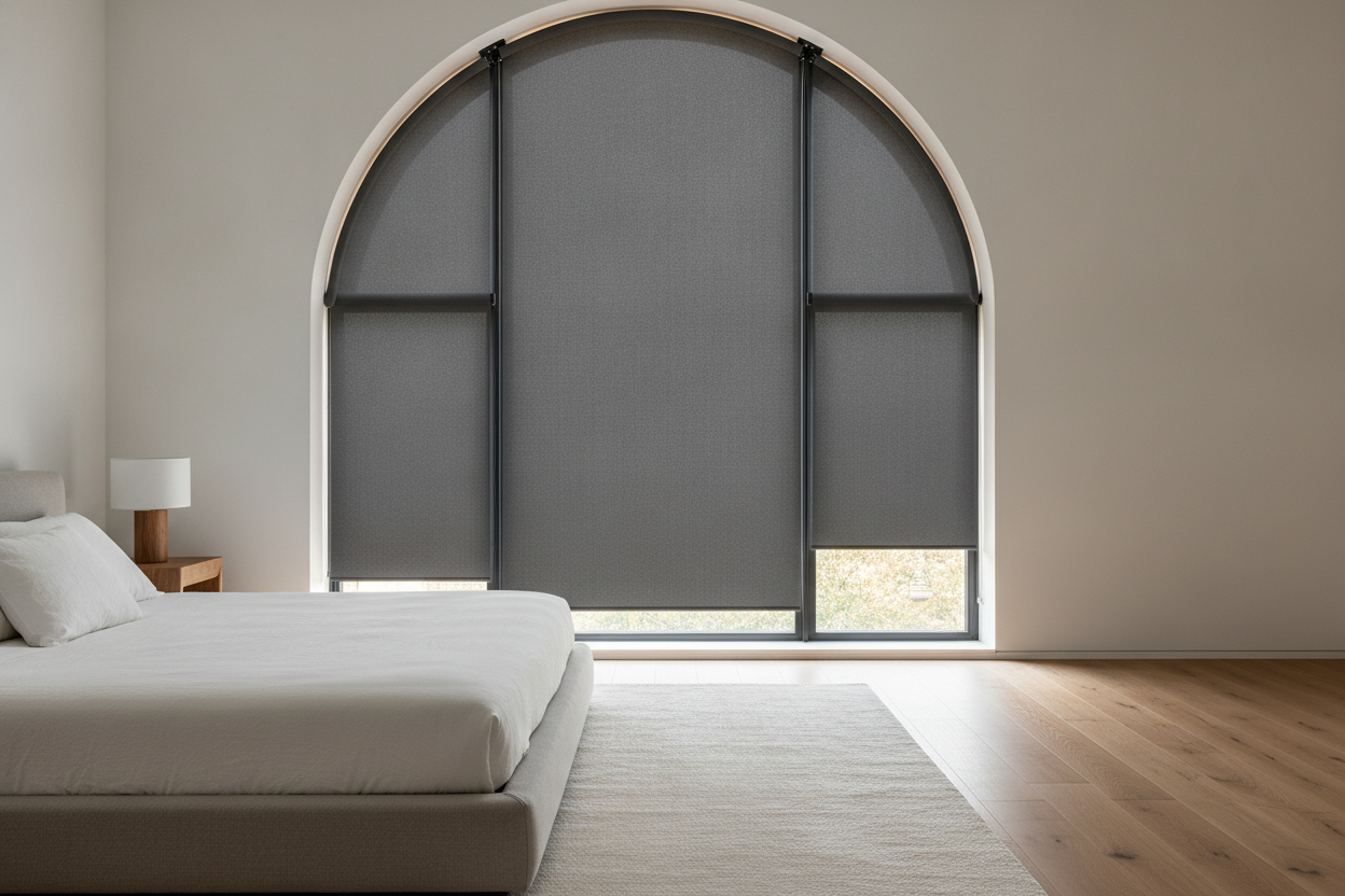 I Finally Figured Out the Perfect Arch Window Shade Blackout Setup