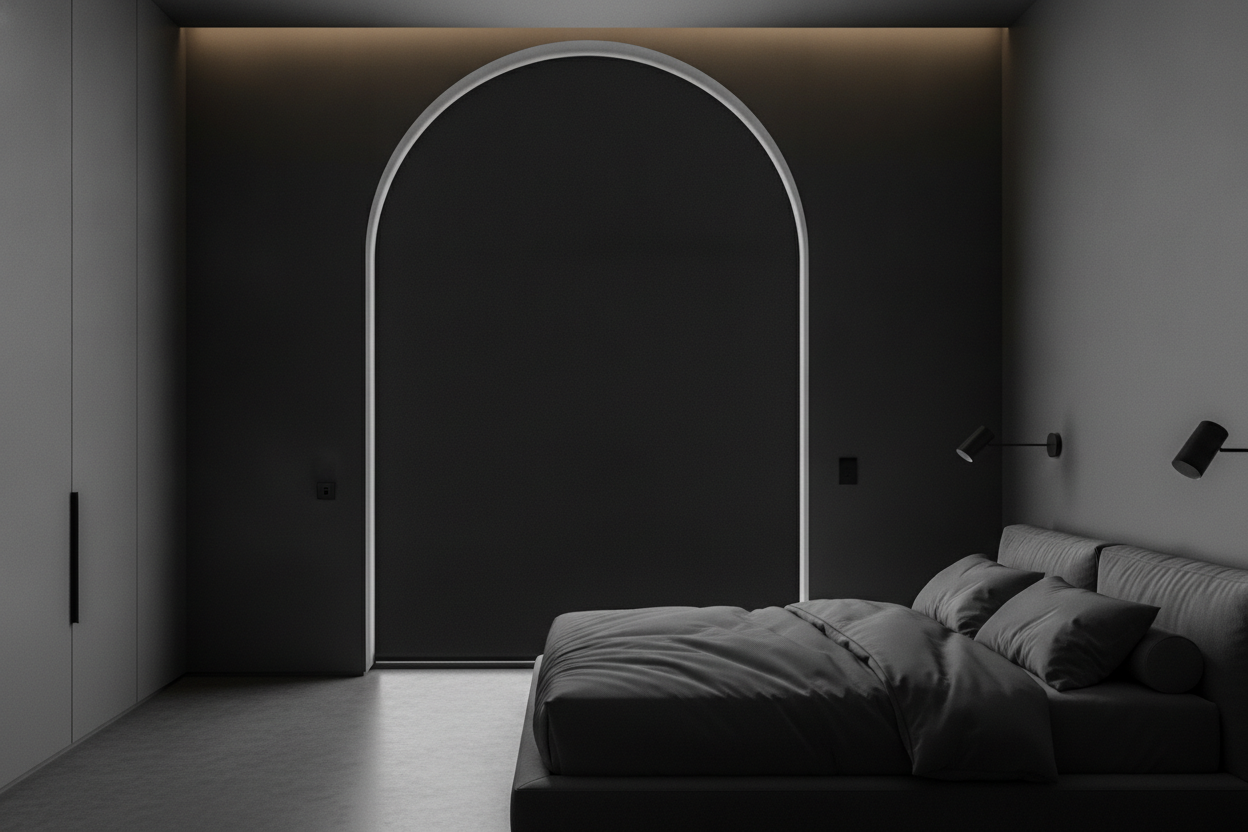 Stop Hiding the Curve: Why Your Bedroom Needs a Black Arch Window Shade