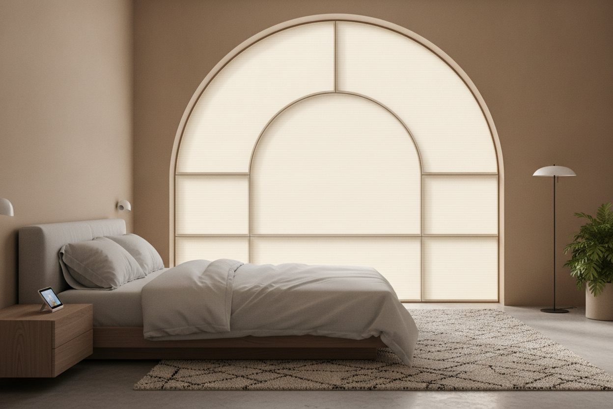 I Hate Paper Sunbursts: Why I Use Cellular Shades for Arched Windows
