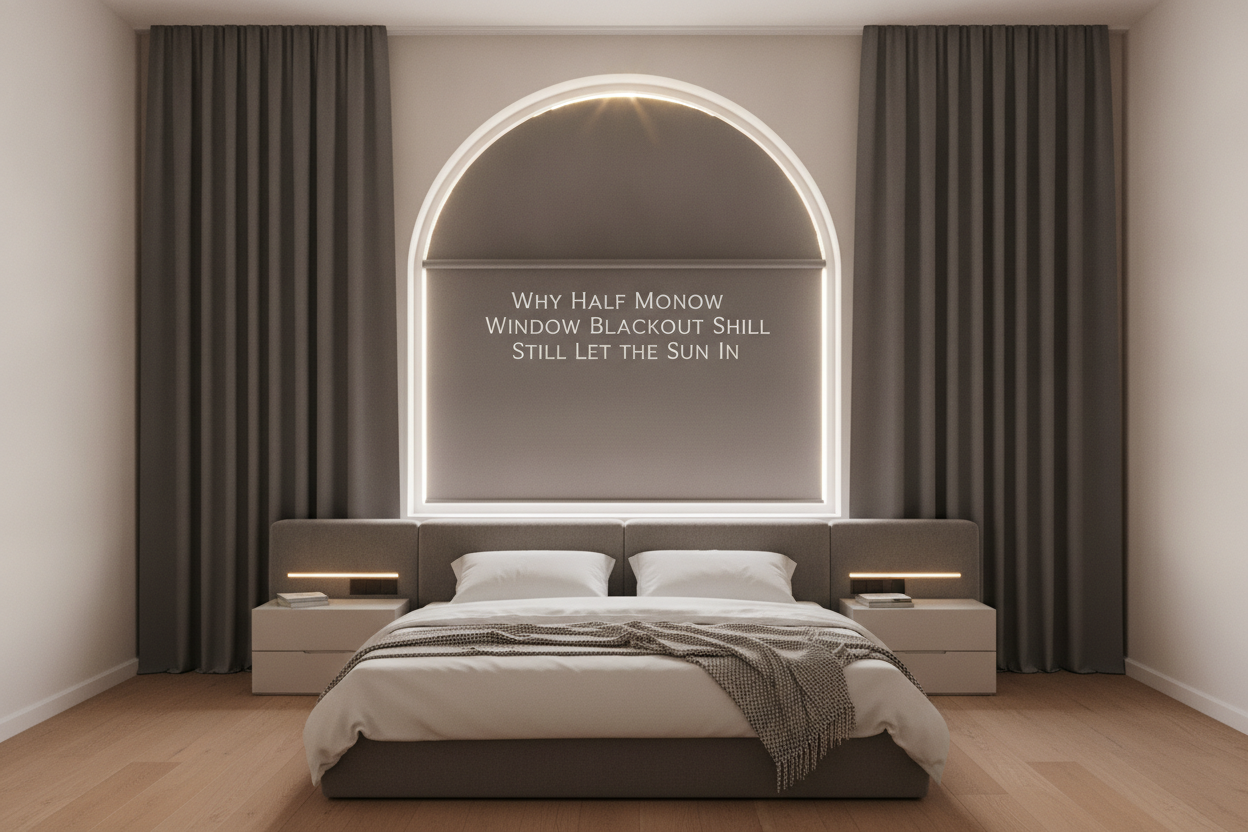 Why Half Moon Window Blackout Shades Still Let the Sun In