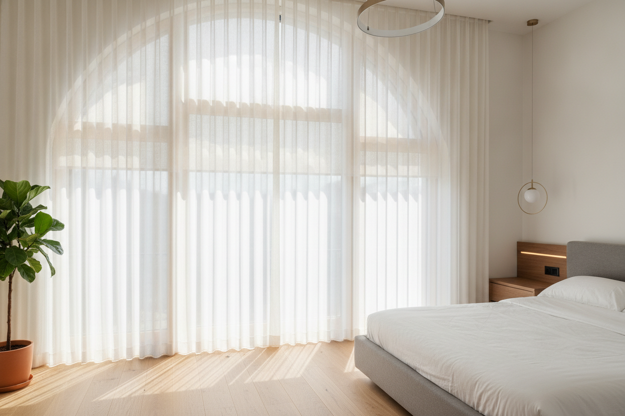 Why Your Curtains With Half Moon Window Frames Look Like Theater Drapes