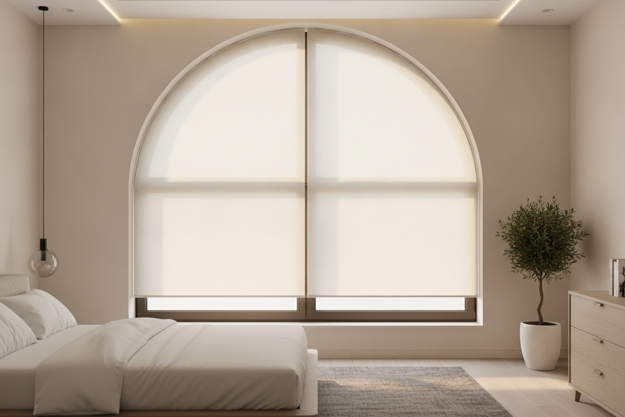 How to Match a Half Round Arch Window Shade to the Blinds Beneath It