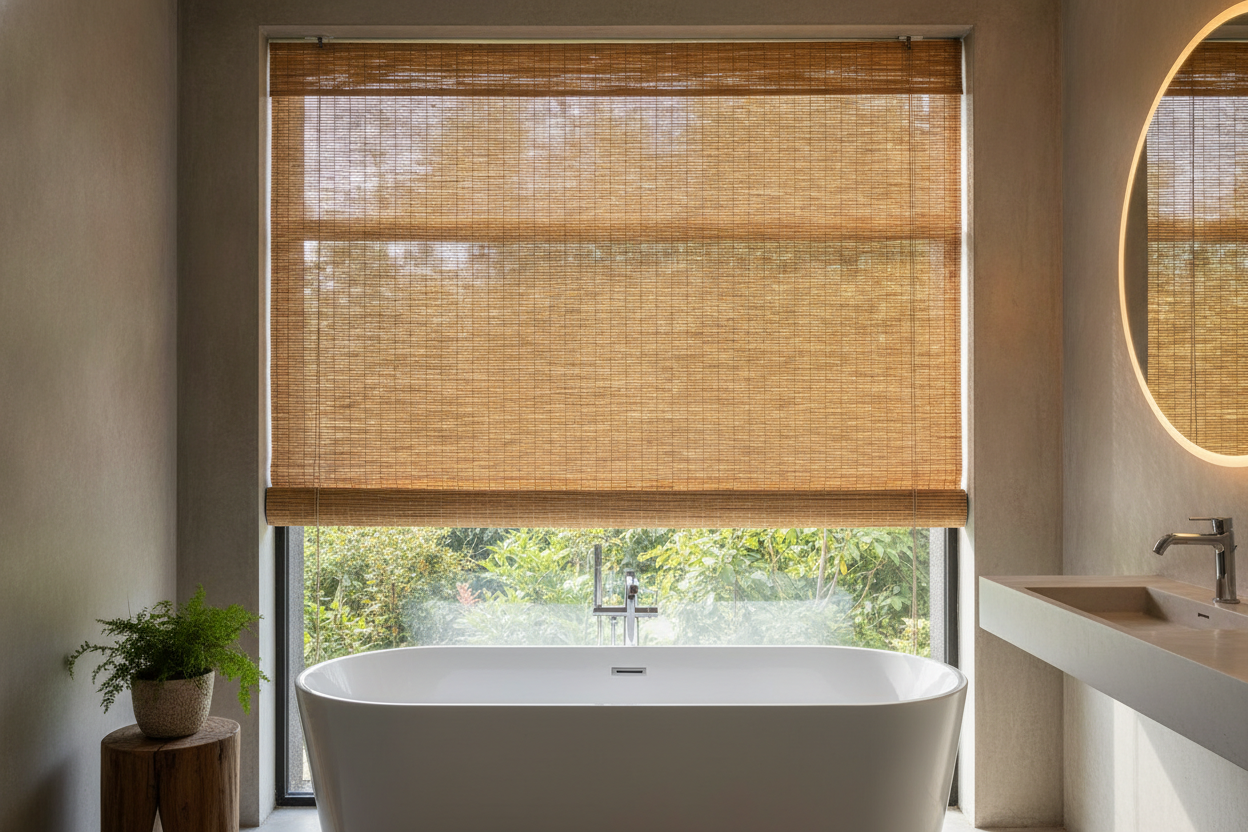 The Privacy Fix: Cordless Top Down Bottom Up Bamboo Shades