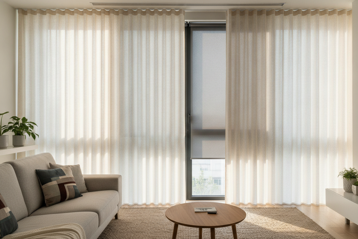 How to Layer Drapes on Window Blinds (Without the Clunky Bulk)
