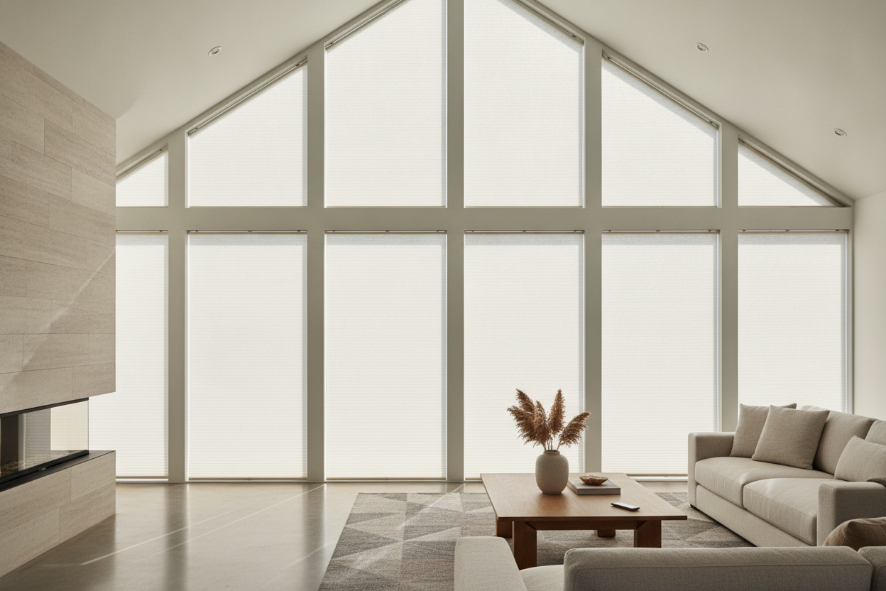 Stop Leaving Vaulted Glass Bare: My Fix for Angle Window Blinds