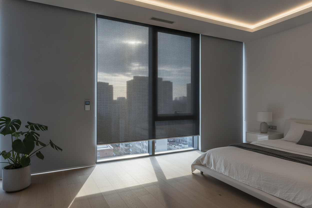 The Nighttime Privacy Trap of Mesh Window Blinds (And How to Fix It)