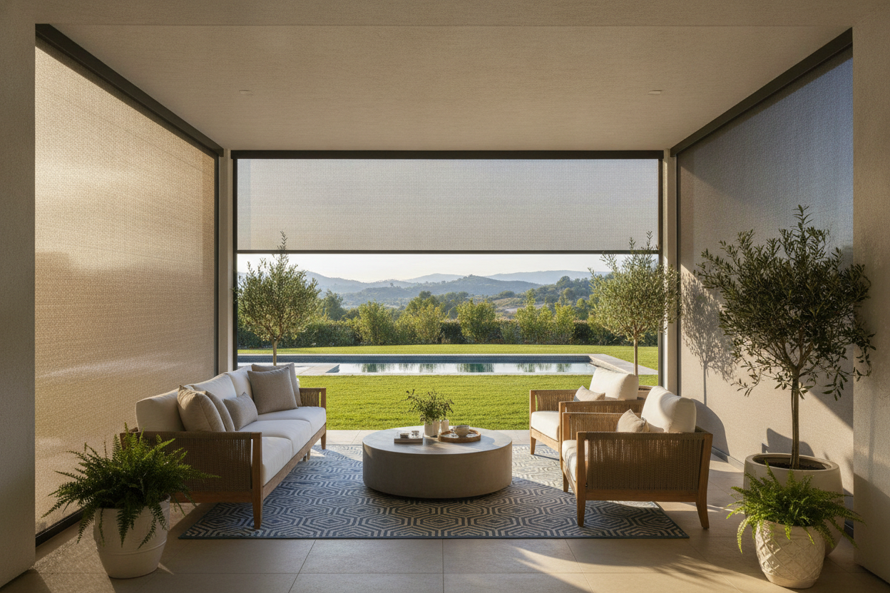 Why I Treat Patio Sun Shades as the Walls of an Outdoor Living Room