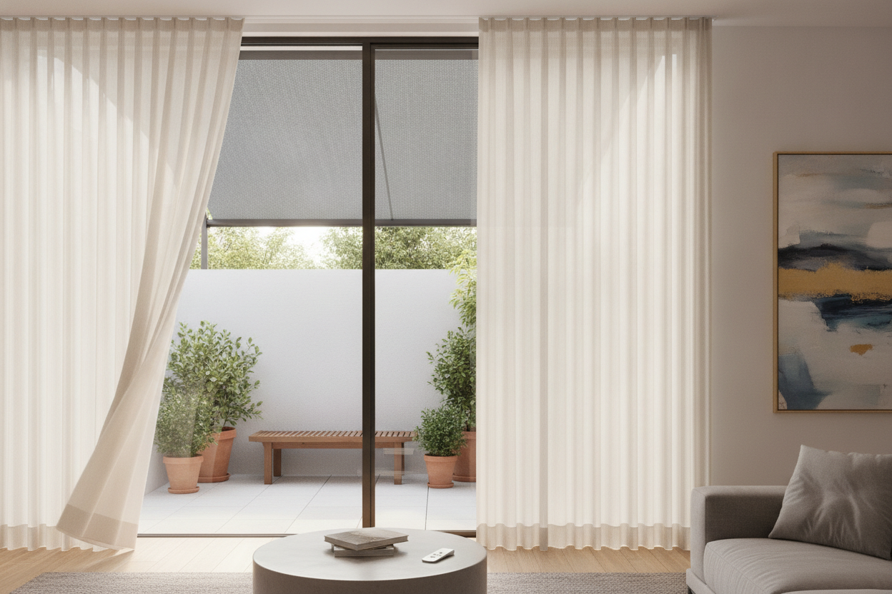 Your Tiny Patio Needs an Outdoor Sun Shade, Not a Bulky Umbrella