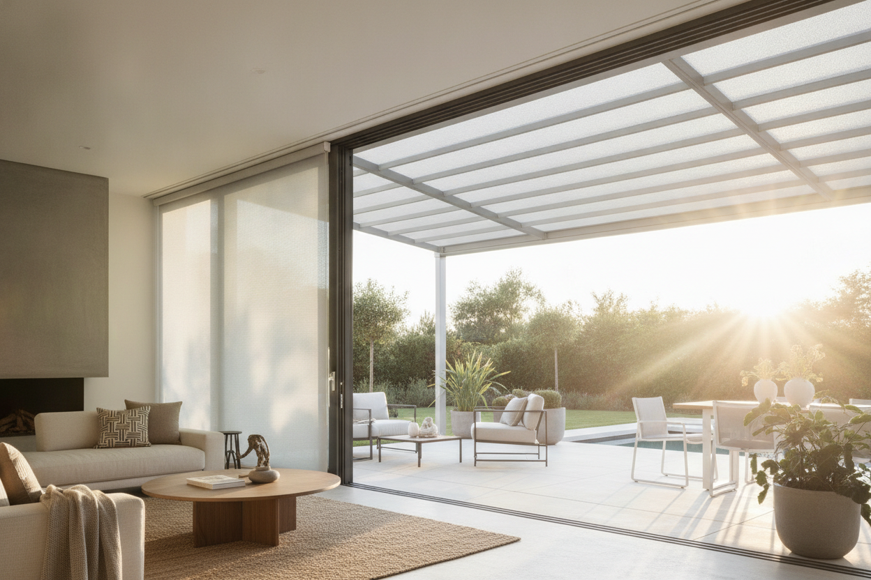 Why I Chose Retractable Solar Shades Over a Permanent Patio Roof