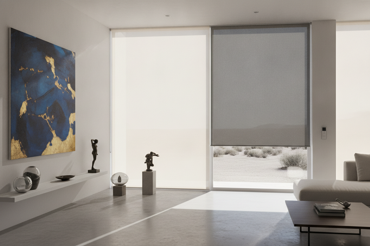 I Spec Sun Blocking Roller Shades Just to Protect Expensive Art