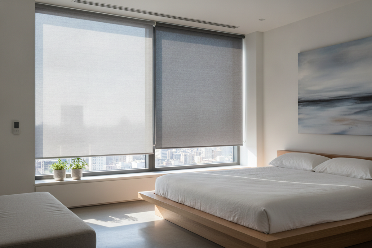 The Nighttime Problem With One Way Roller Shades (And How to Fix It)