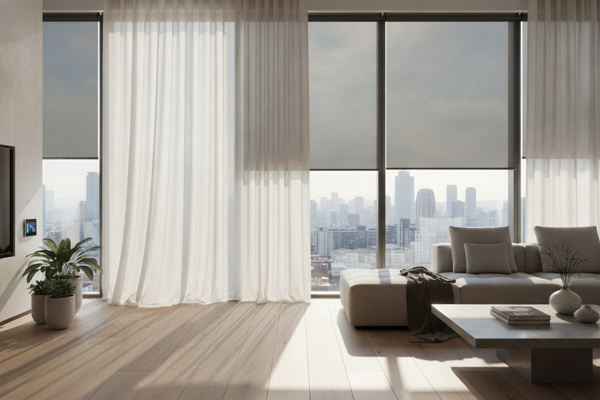 I Always Layer Curtains, Roller Blinds, and Sheers (Here is Why)