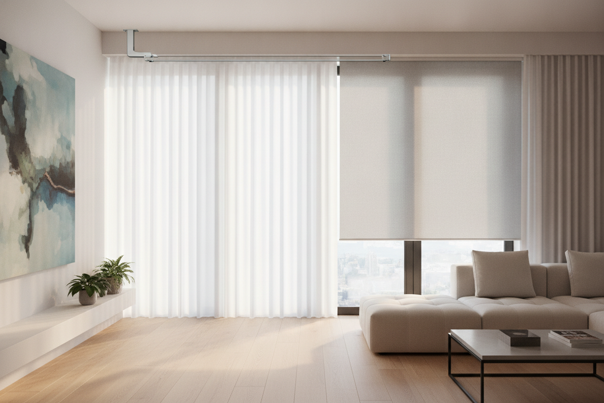 The Bracket Trick for Layering a Curtain and Blinds Properly