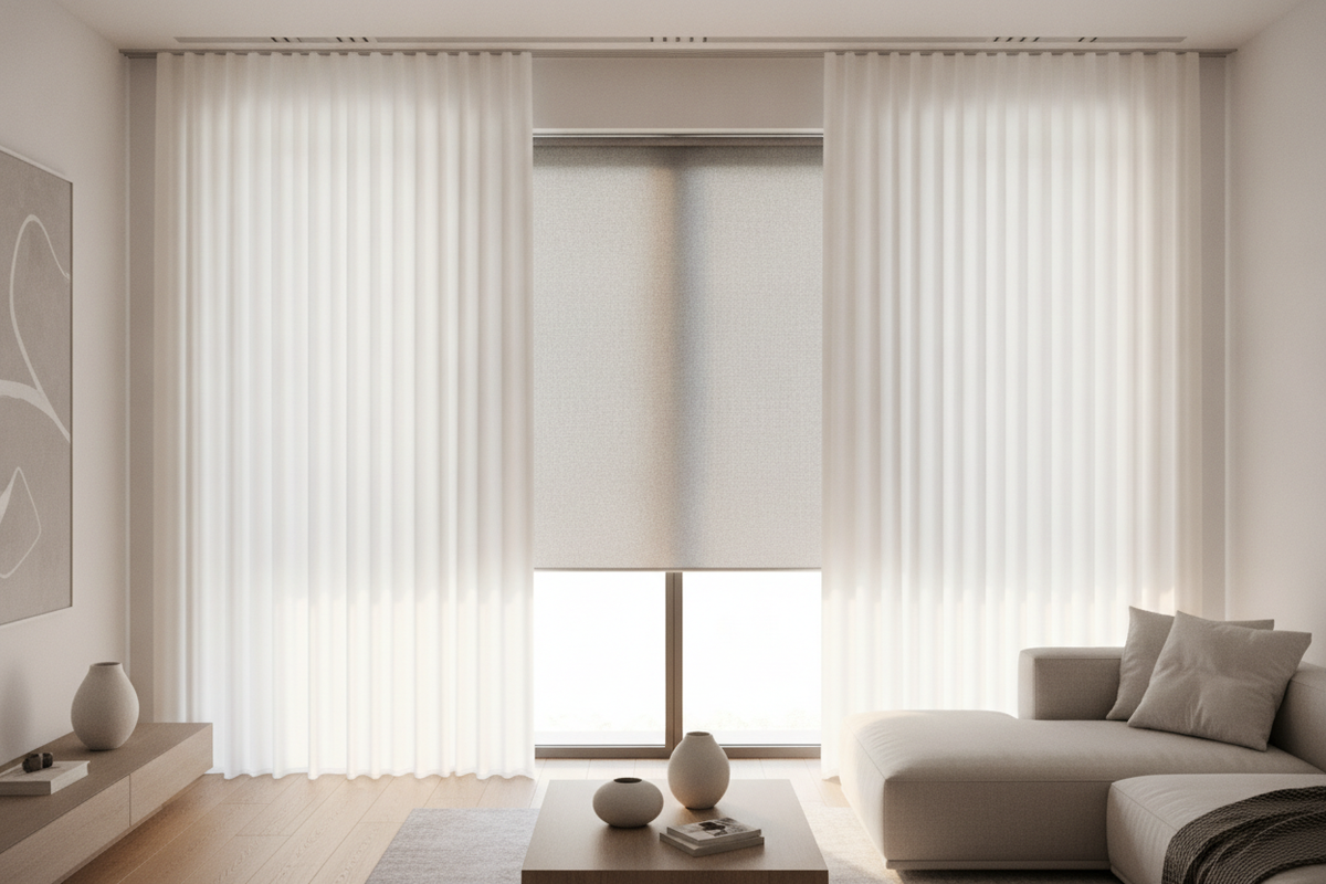 I Finally Figured Out Why Drapes and Blinds Rarely Look Good Together