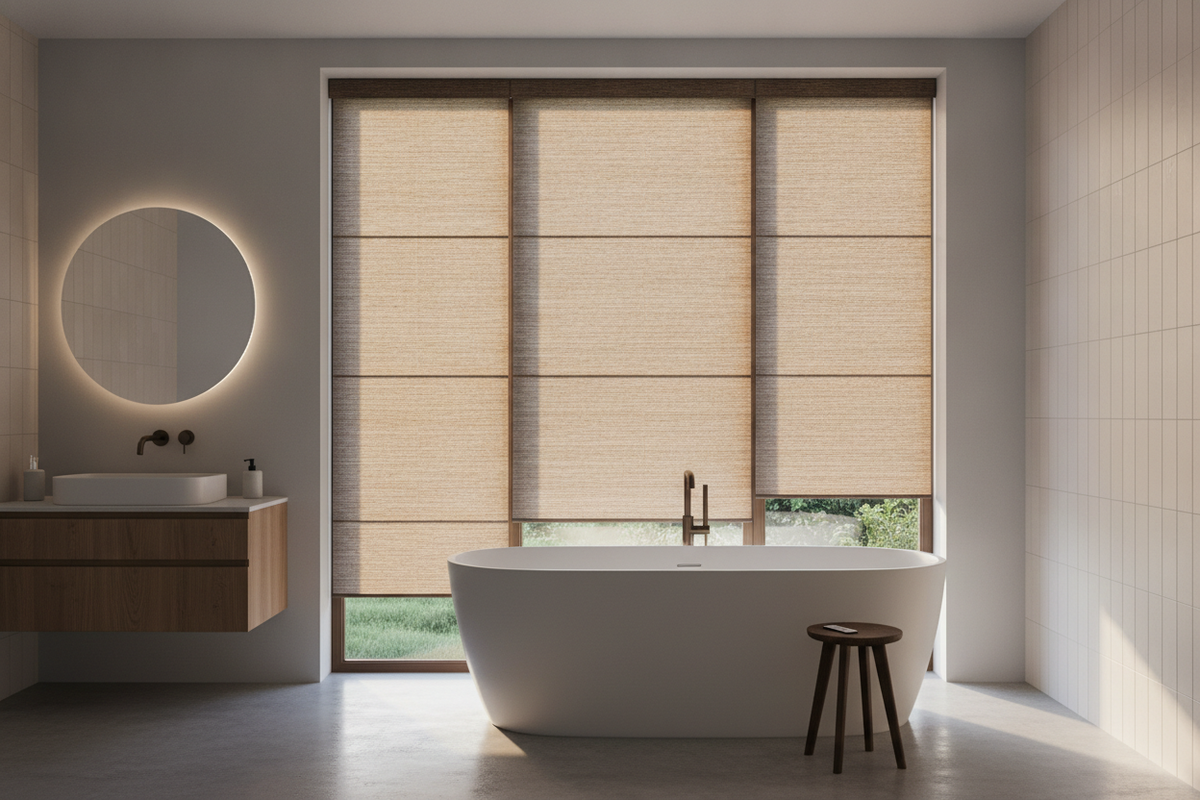 3 Rooms Where Faux Woven Wood Shades Look Better Than Real Bamboo