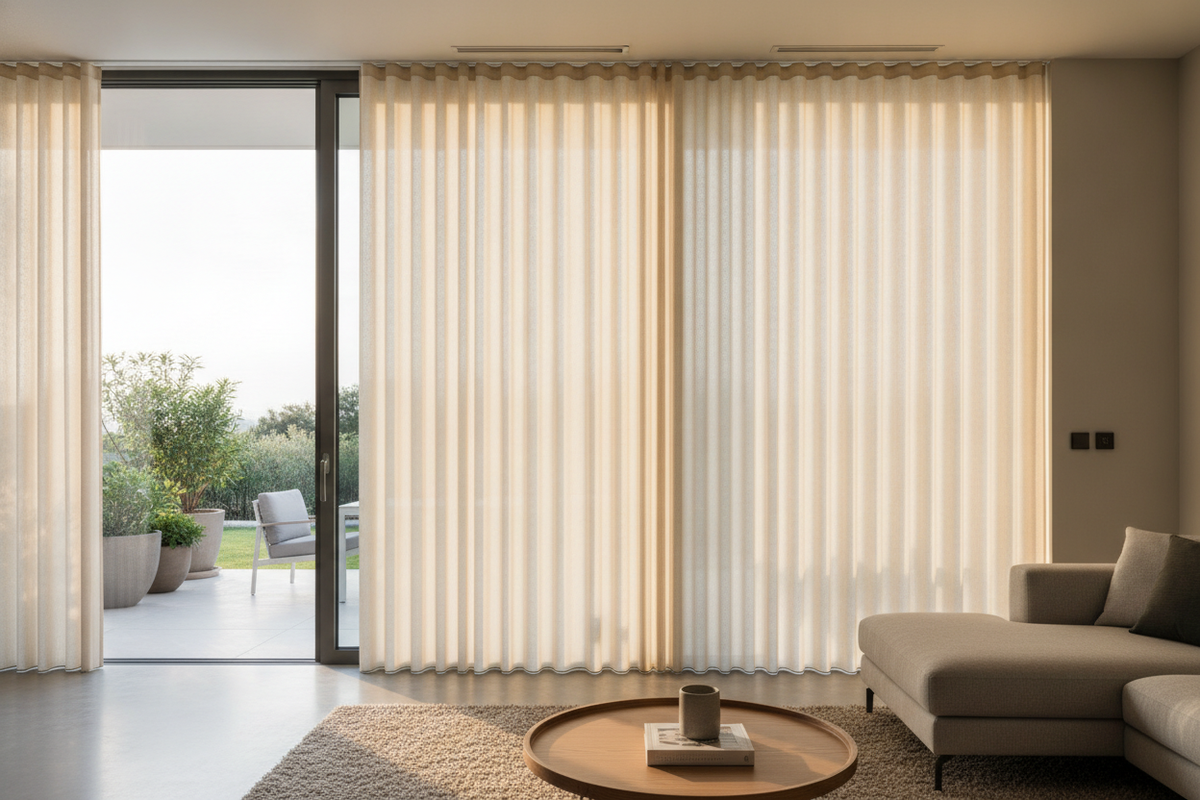 Why I Ripped Out My Plastic Verticals for Sliding Door Fabric Blinds