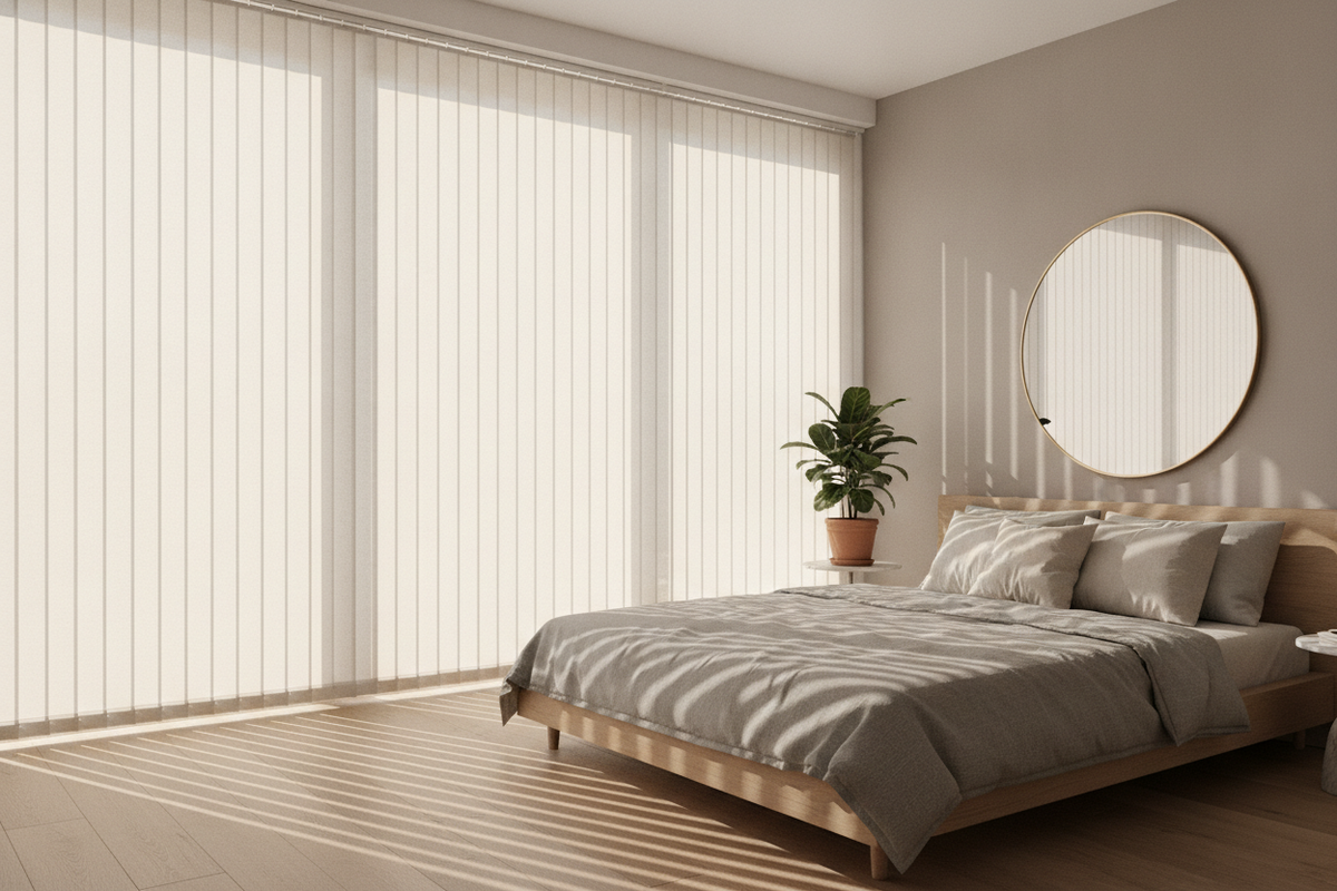 Stuck With Plastic Blinds Vertical? How I Make Rental Shades Look Good